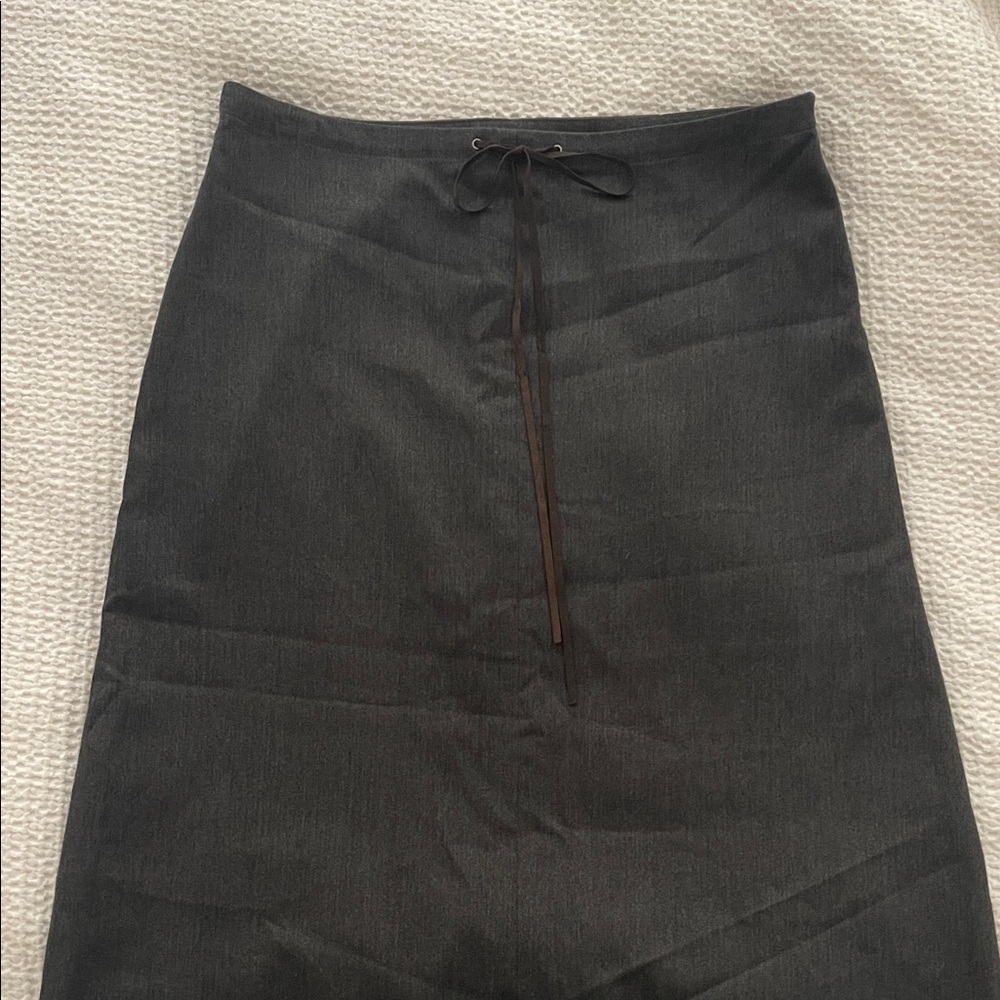 Banana Republic Black Women's Skirt with suede bow detail